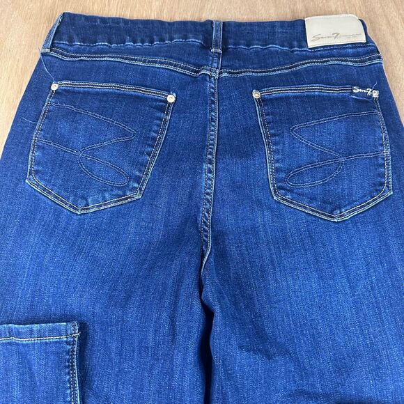 Seven7 Tummyless High Rise Skinny Jeans Dark Wash Women’s Size 14 Stretch - Picture 3 of 5